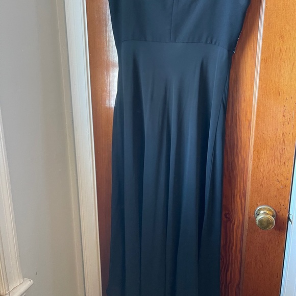 Black long evening formal with sequence detail - Picture 2 of 4